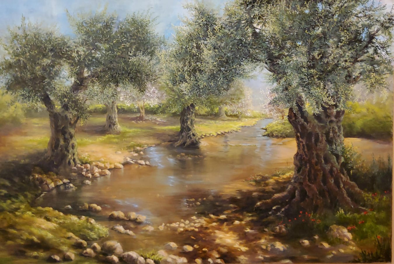Olive Grove by the Stream
