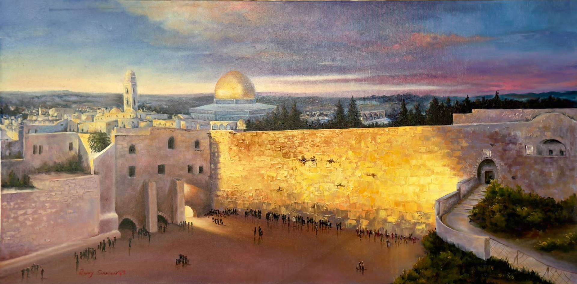 The Kotel at Dusk